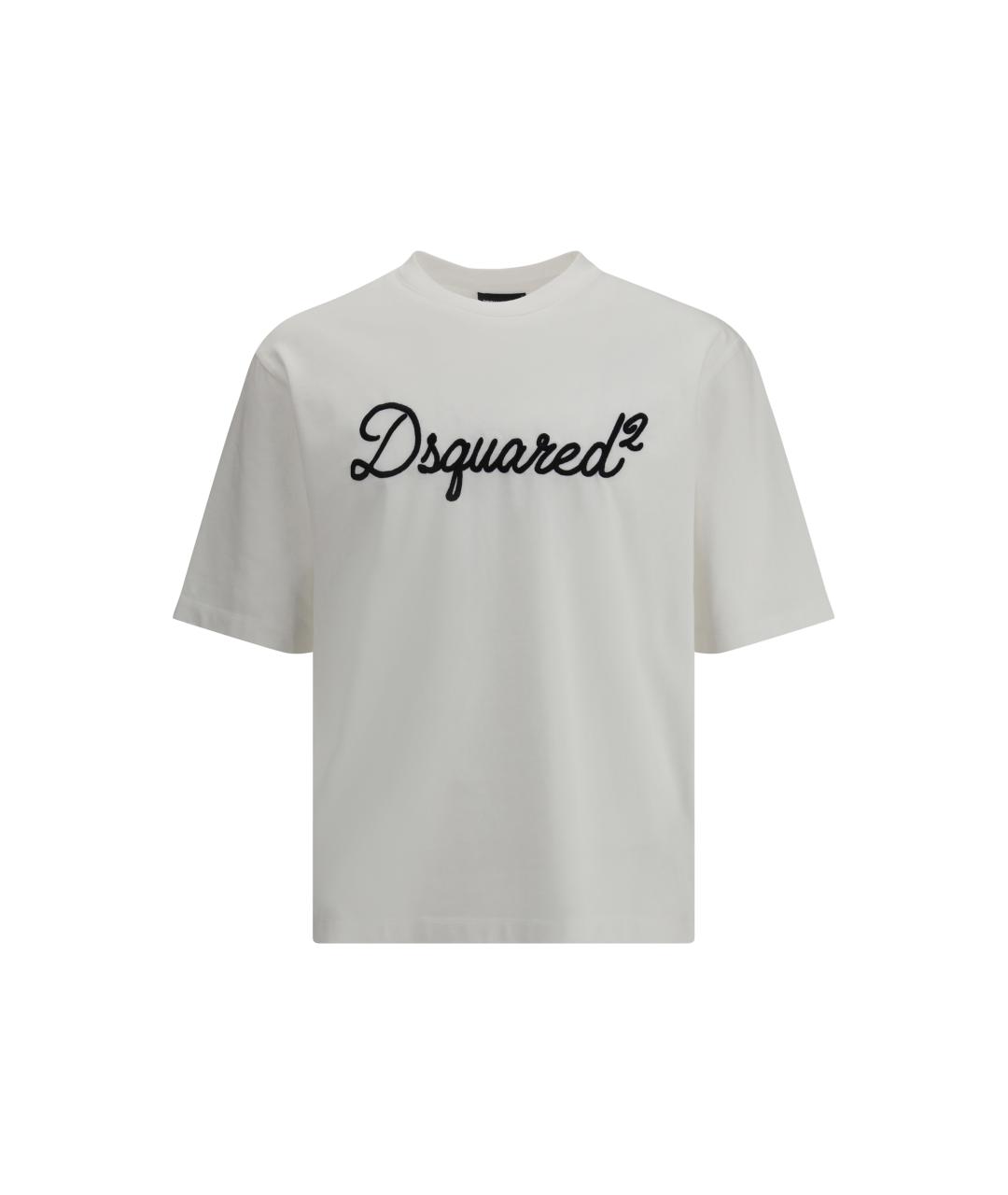 DSQUARED2 Белая хлопковая футболка, фото 4