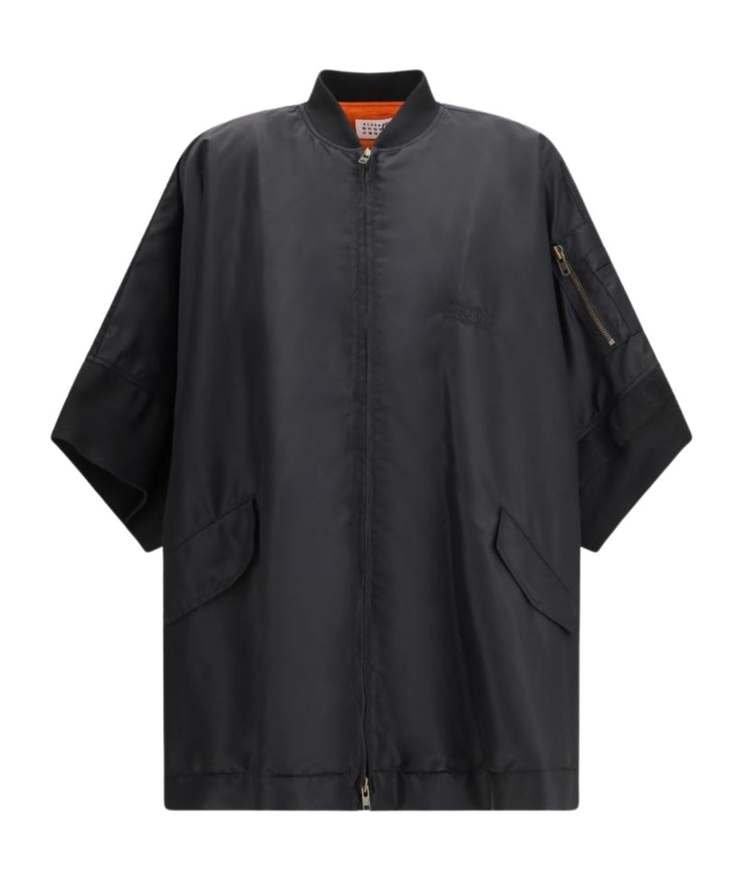 MM6 MAISON MARGIELA Черная полиамидовая куртка, фото 1