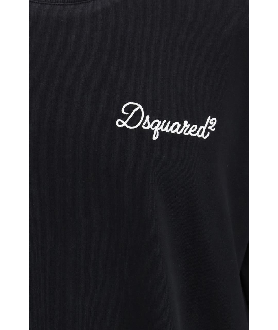 DSQUARED2 Черная хлопковая футболка, фото 3