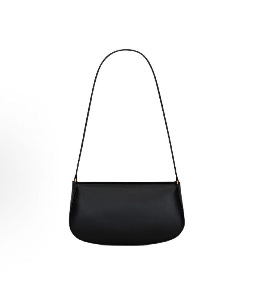 SAINT LAURENT Черная кожаная сумка через плечо, фото 2