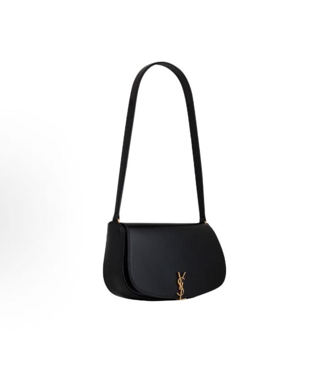 SAINT LAURENT Черная кожаная сумка через плечо, фото 5