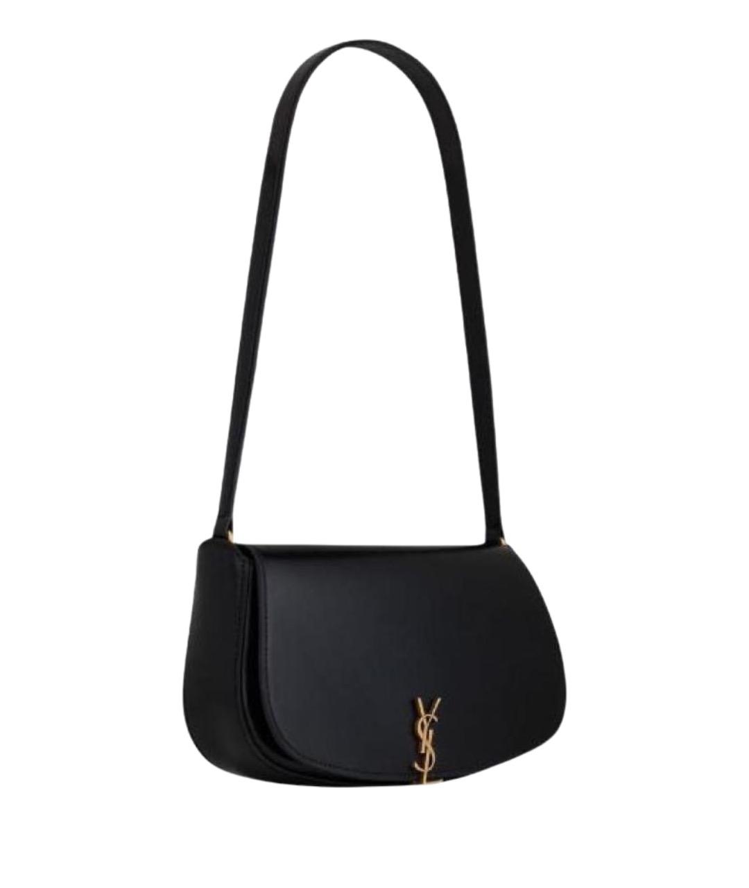 SAINT LAURENT Черная кожаная сумка через плечо, фото 1