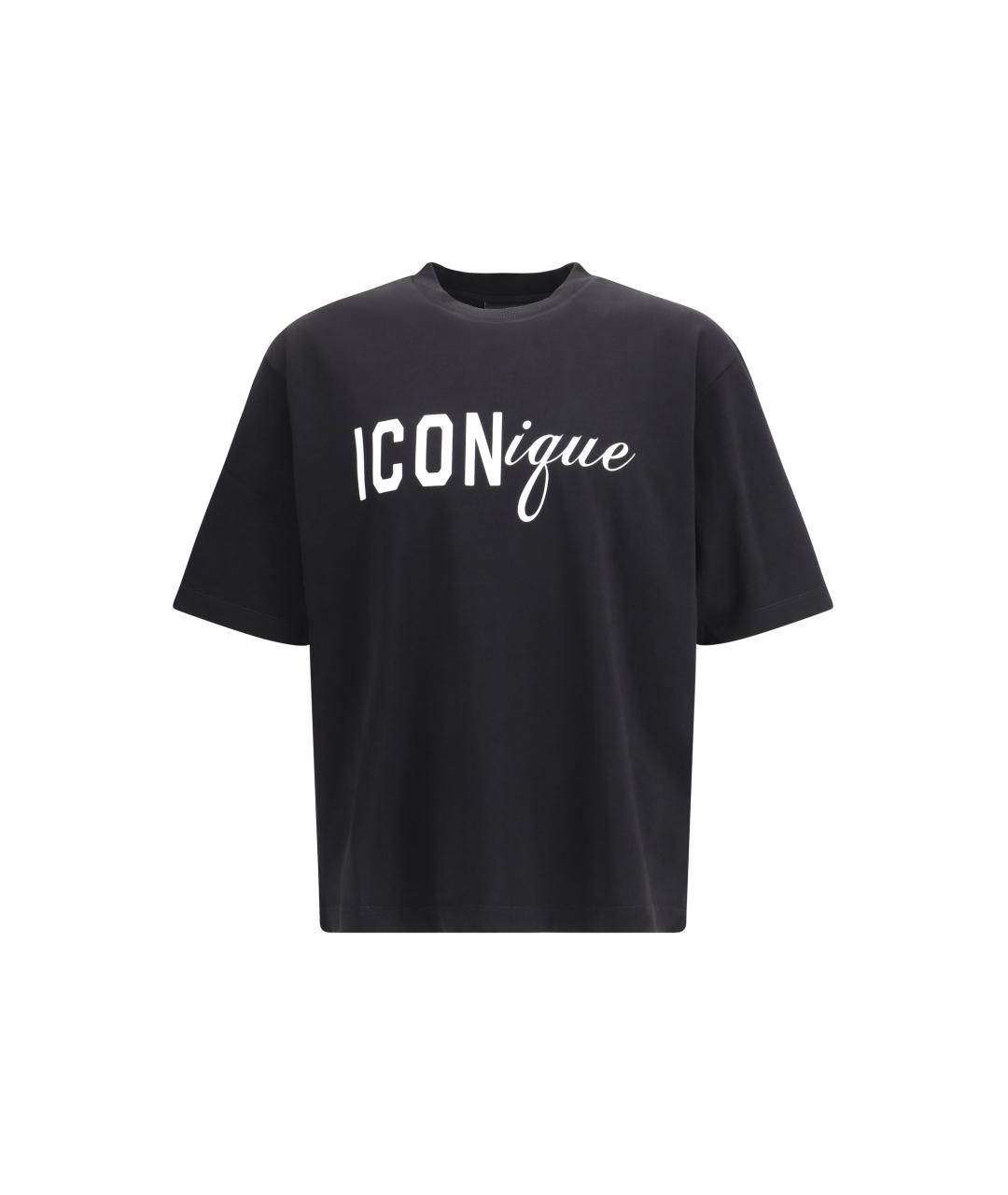 DSQUARED2 Черная хлопковая футболка, фото 4