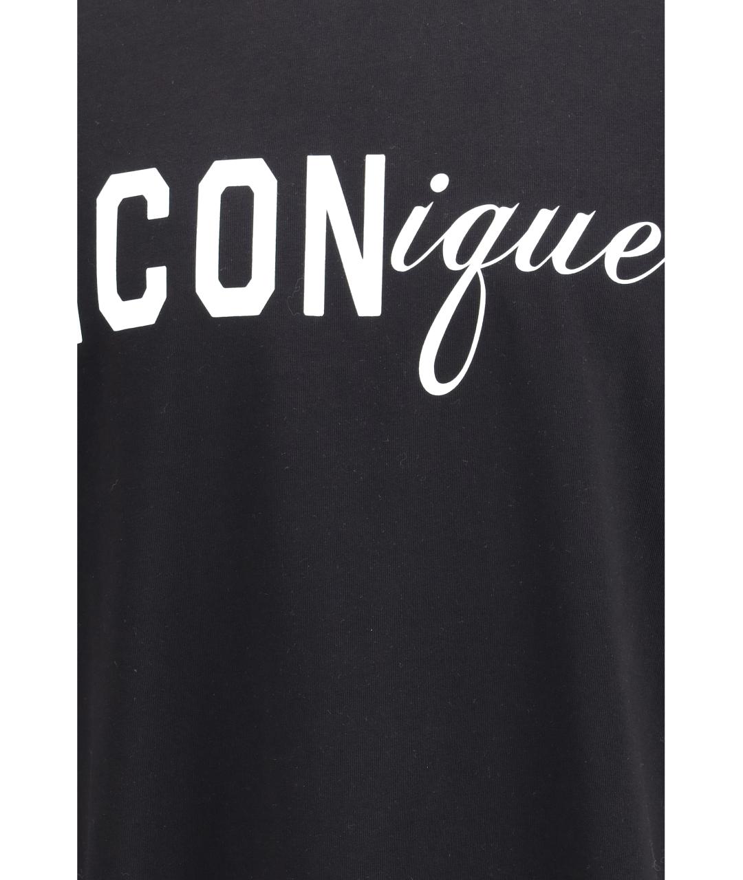 DSQUARED2 Черная хлопковая футболка, фото 3