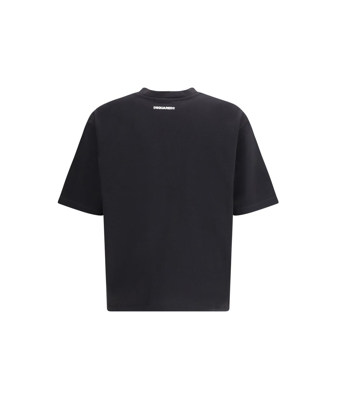 DSQUARED2 Черная хлопковая футболка, фото 2