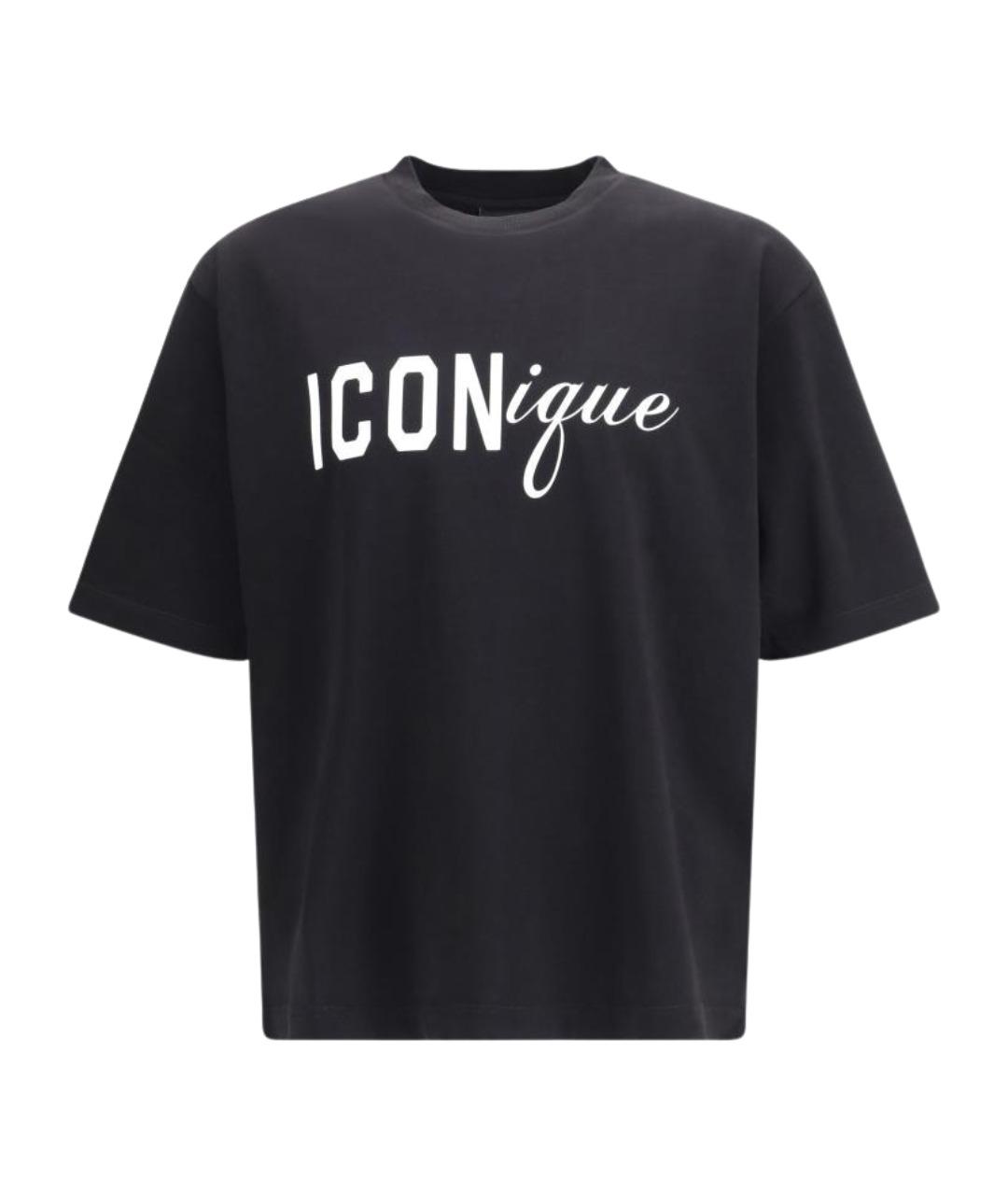 DSQUARED2 Черная хлопковая футболка, фото 1