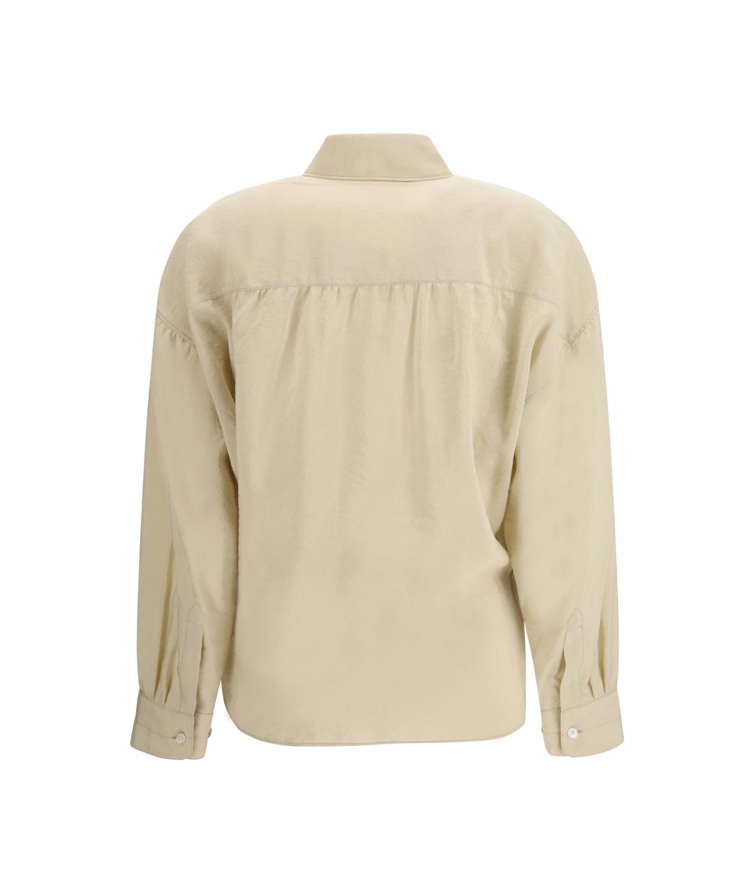 LEMAIRE Бежевая шелковая рубашка, фото 2