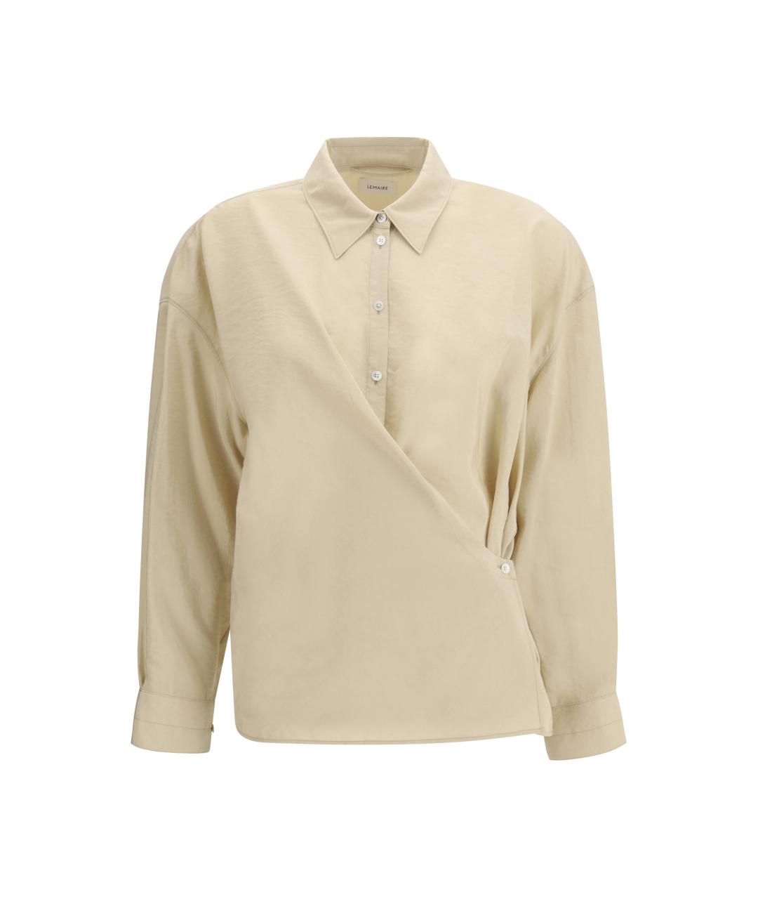 LEMAIRE Бежевая шелковая рубашка, фото 1