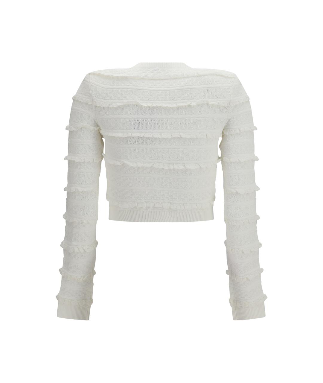 SELF-PORTRAIT Белый вискозный кардиган, фото 2