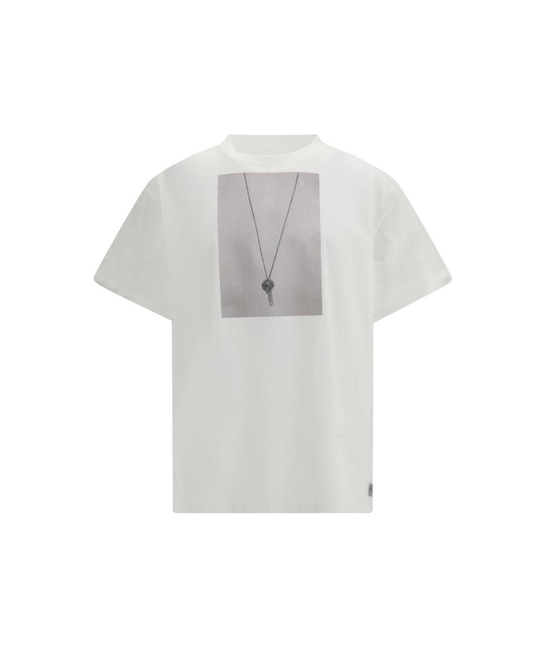 MM6 MAISON MARGIELA Белая хлопковая футболка, фото 4