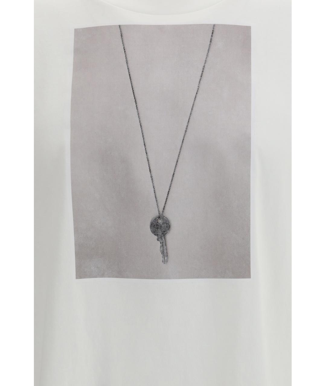 MM6 MAISON MARGIELA Белая хлопковая футболка, фото 3