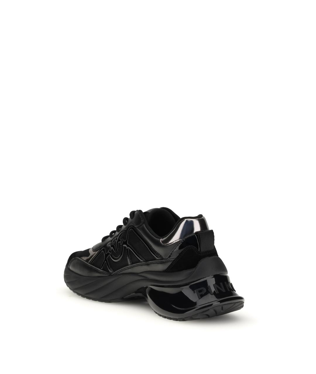 PINKO Черные кожаные кроссовки, фото 3