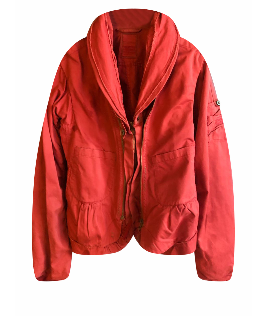MARITHE FRANCOIS GIRBAUD Бордовый хлопковый жакет/пиджак, фото 1
