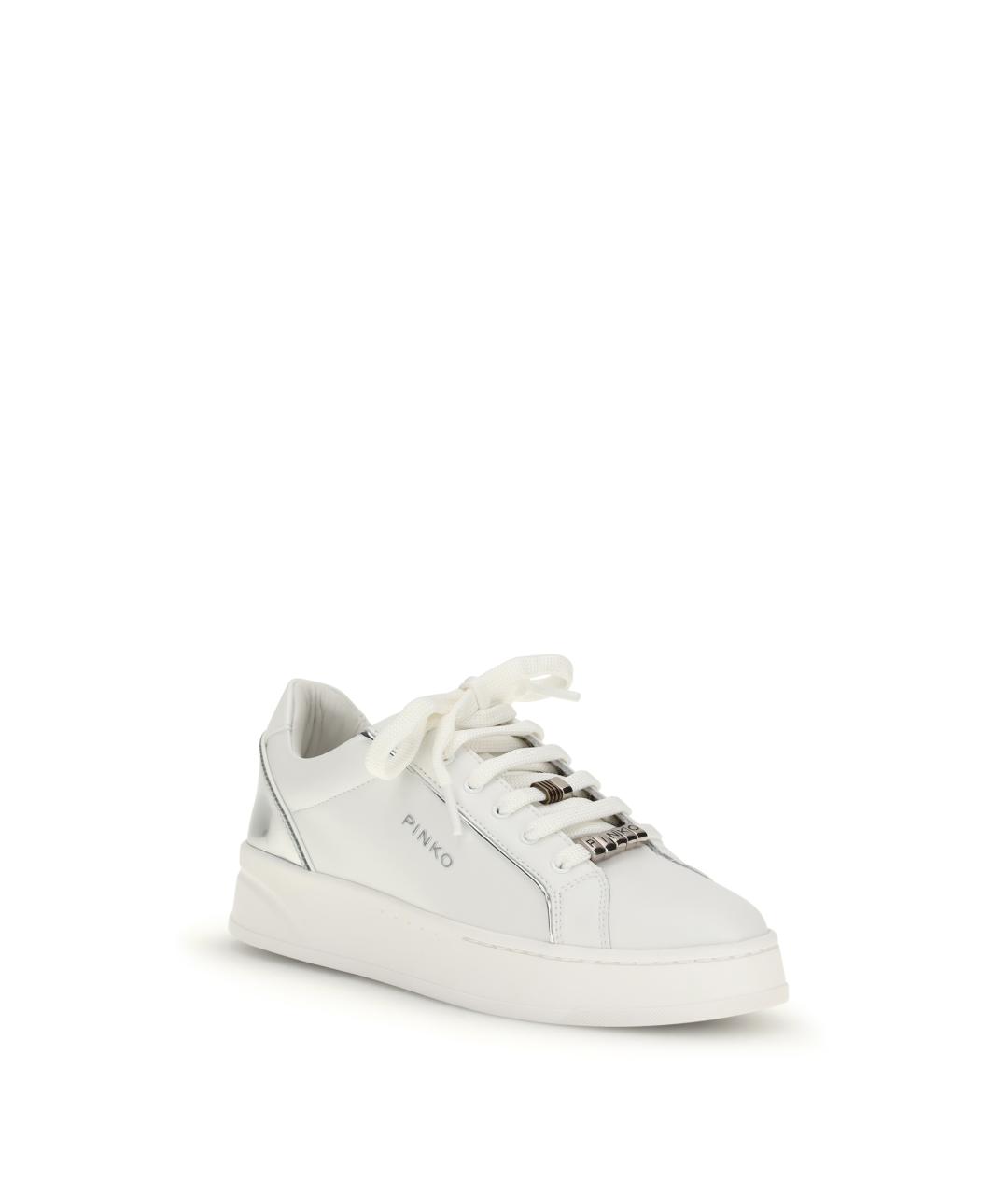 PINKO Белые кожаные кроссовки, фото 2