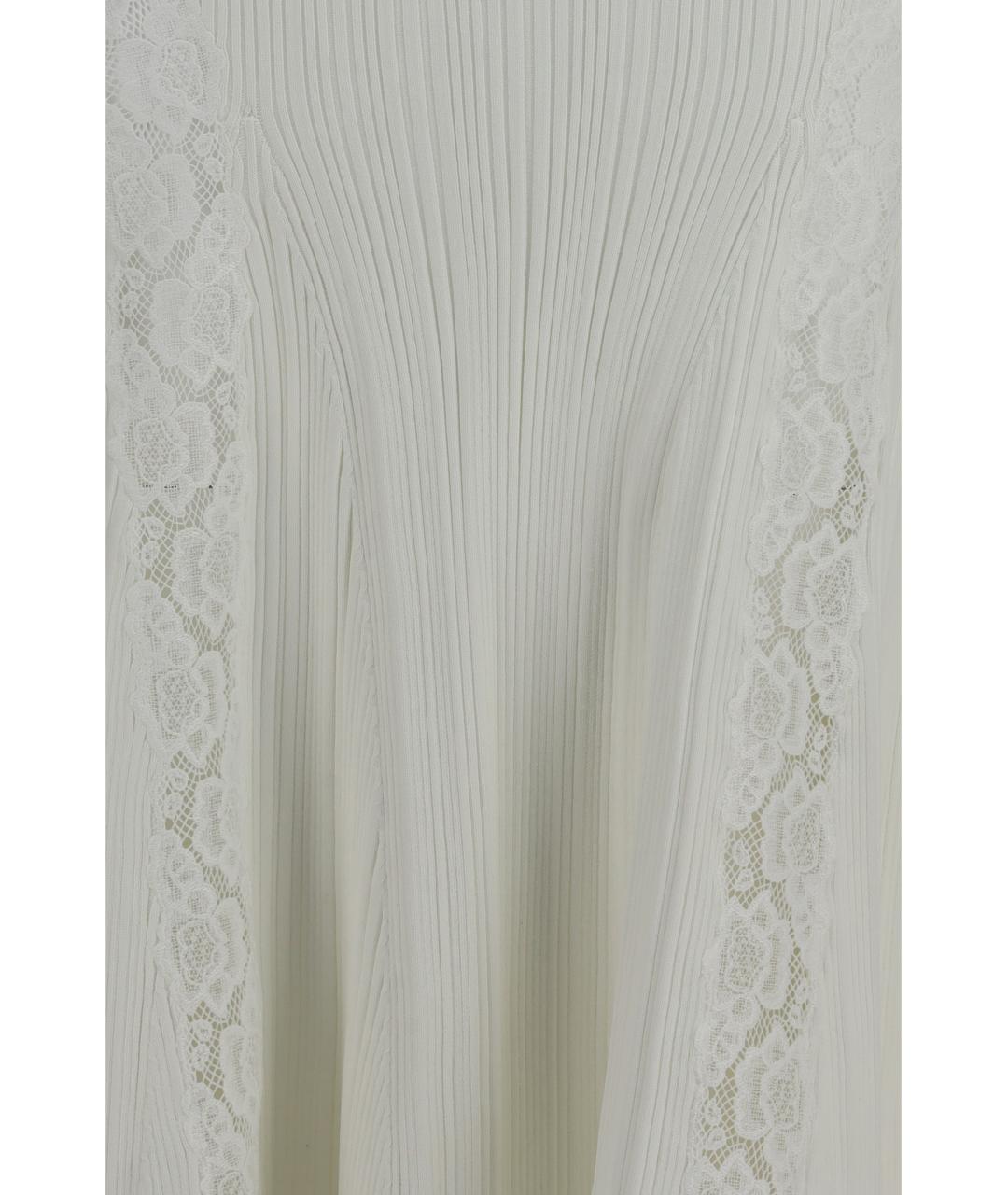 SELF-PORTRAIT Белое вискозное повседневное платье, фото 3