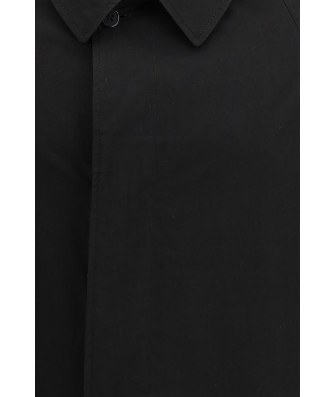 PRADA Черный хлопковый тренч / плащ, фото 3