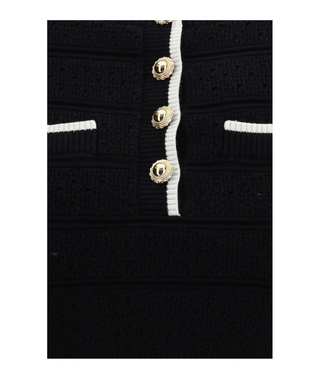 SELF-PORTRAIT Черный хлопковый джемпер / свитер, фото 3