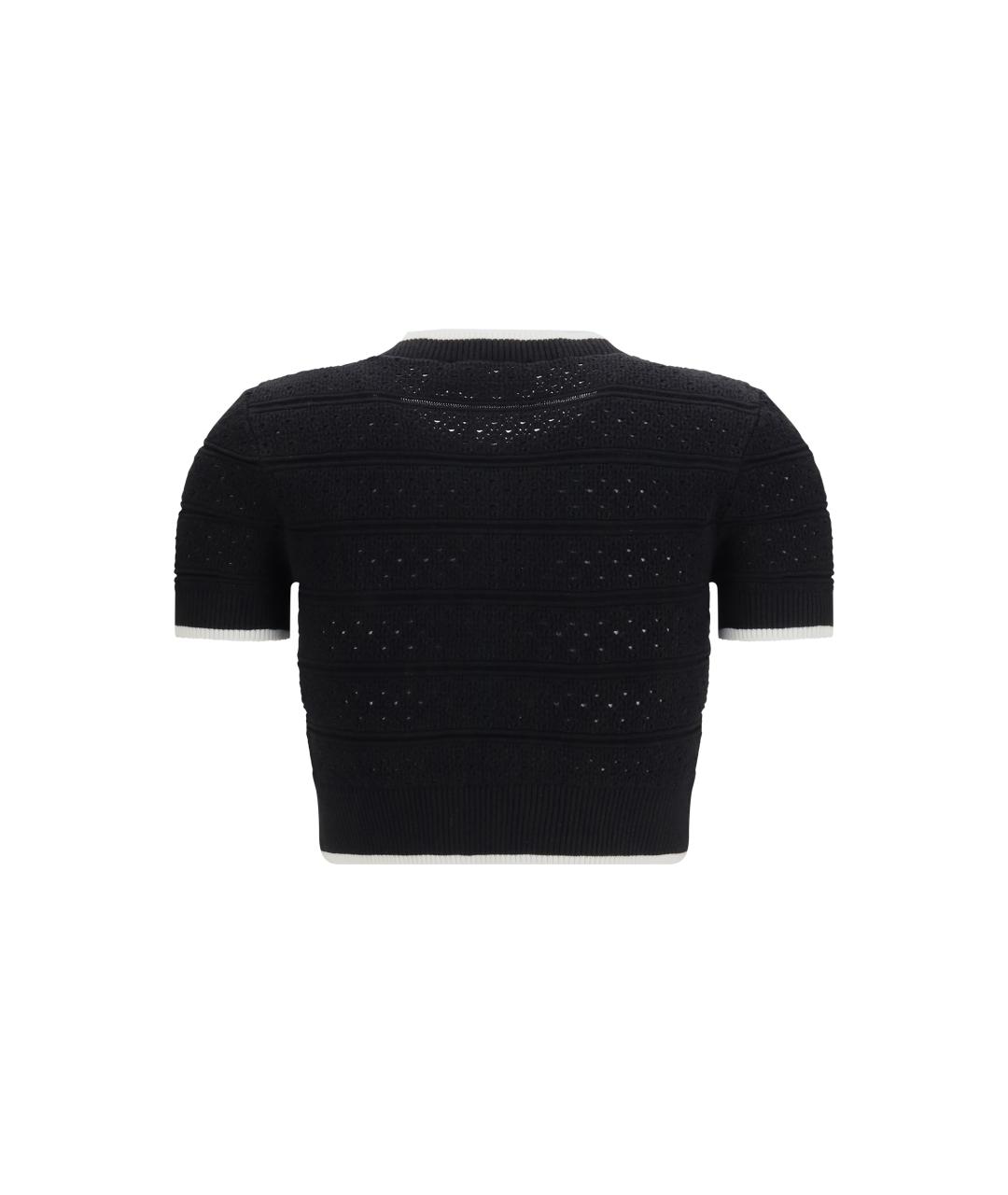 SELF-PORTRAIT Черный хлопковый джемпер / свитер, фото 2