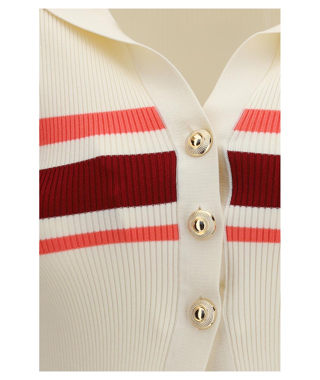 SELF-PORTRAIT Бежевый вискозный кардиган, фото 3