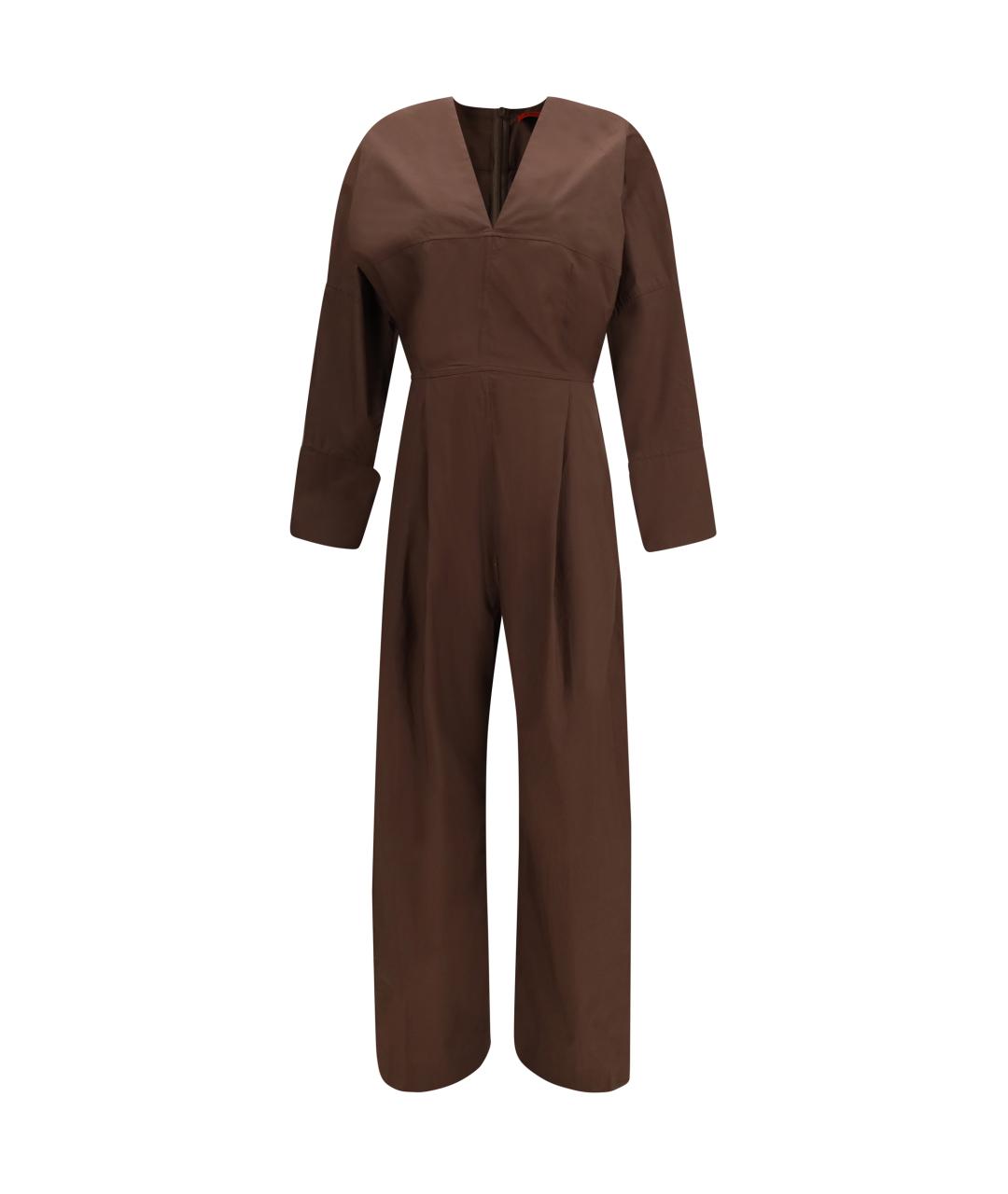 THELATEST Коричневый хлопковый комбинезон, фото 1