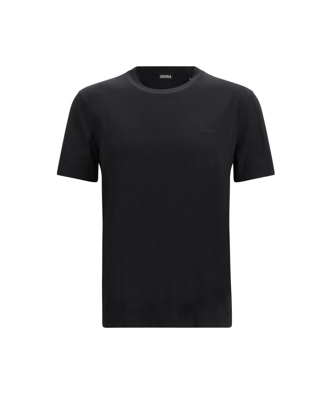 ZEGNA Черная хлопковая футболка, фото 4