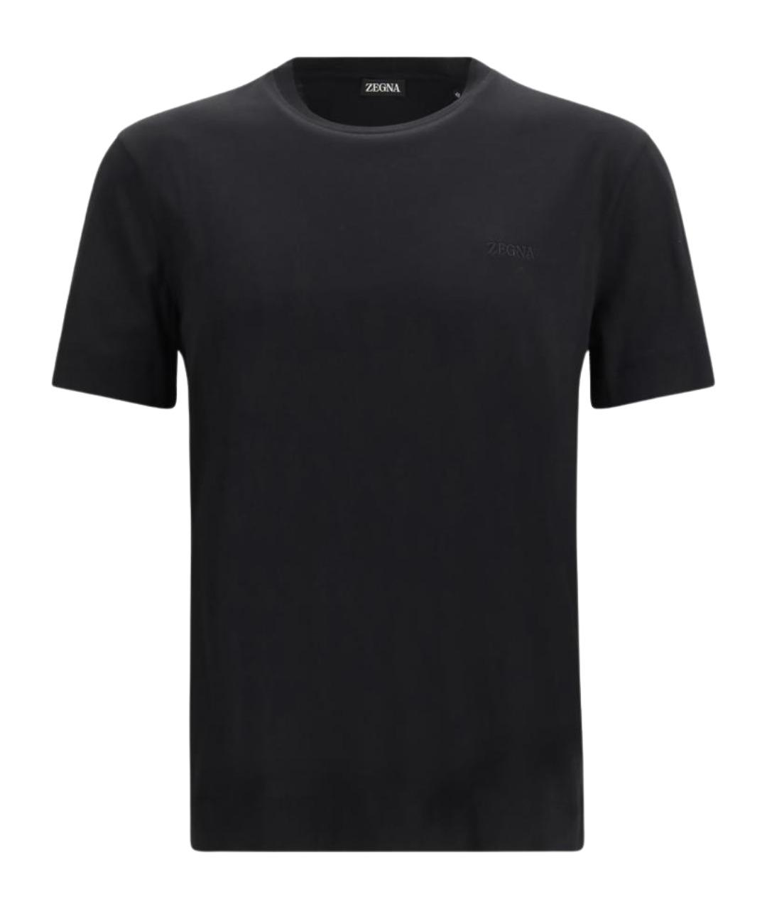 ZEGNA Черная хлопковая футболка, фото 1