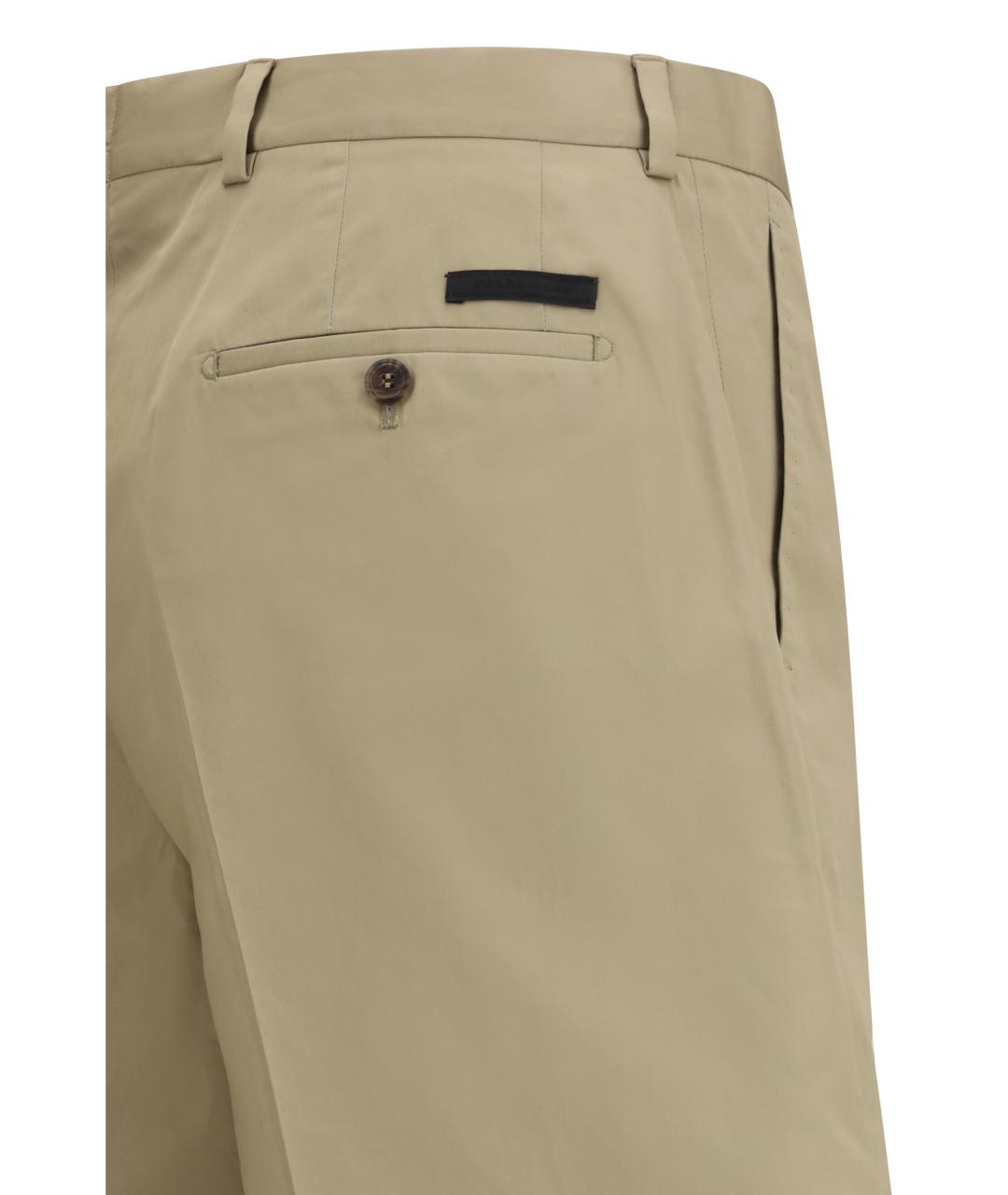 PRADA Бежевые хлопковые шорты, фото 3