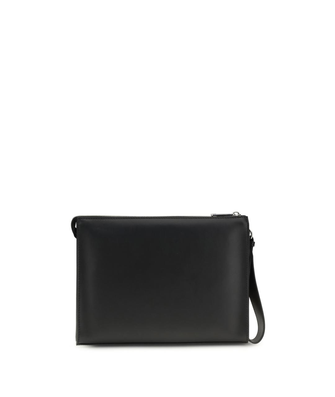 FENDI Черная кожаная барсетка, фото 2