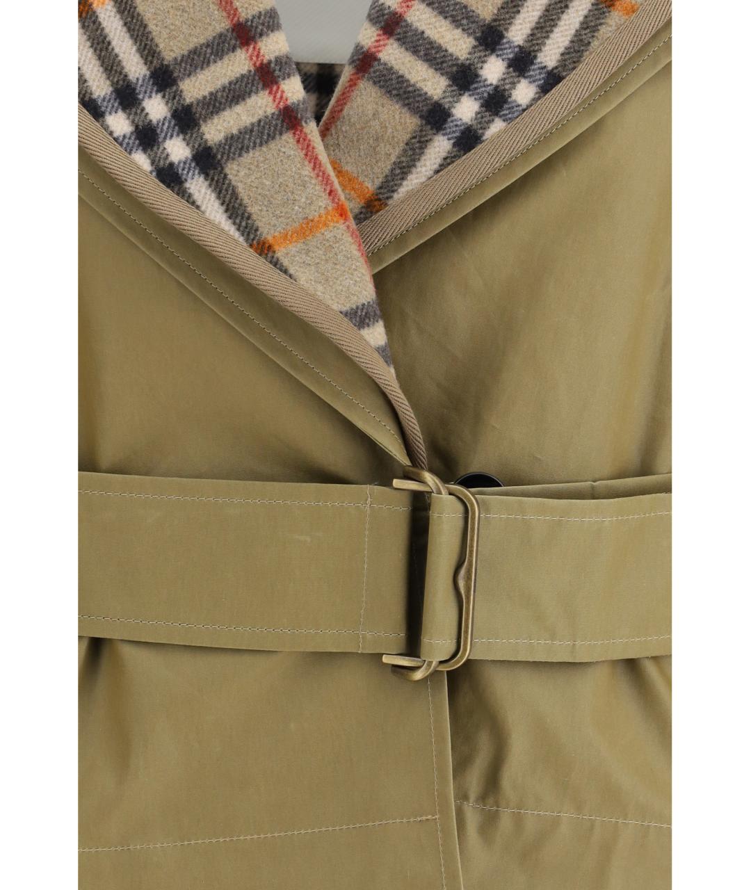 BURBERRY Хаки хлопковая куртка, фото 3