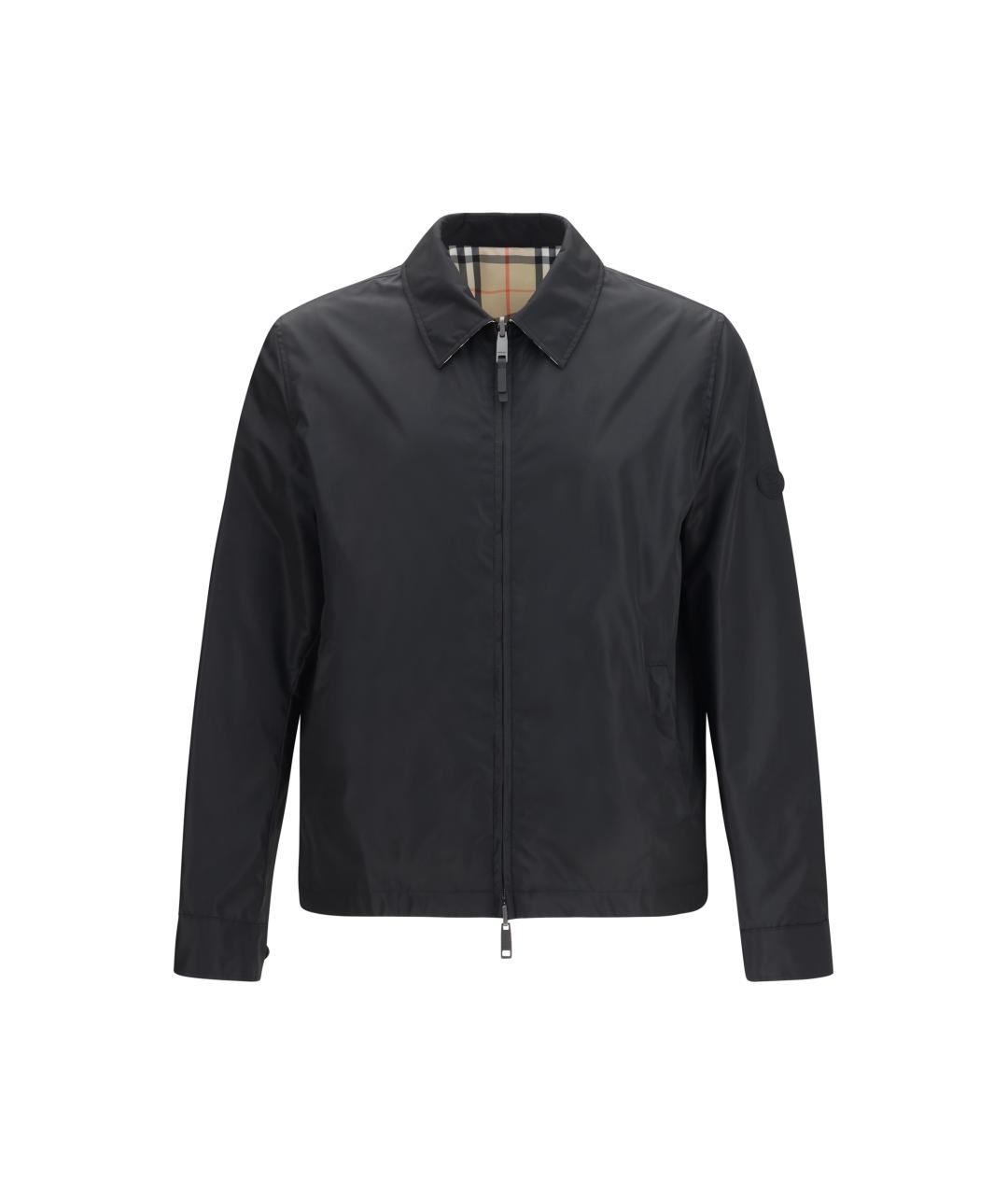 BURBERRY Черная полиамидовая куртка, фото 1