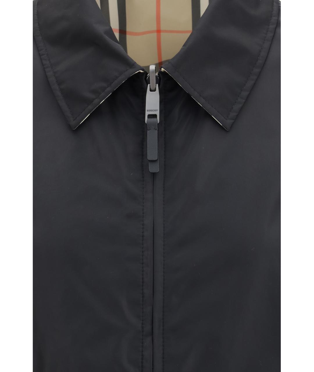 BURBERRY Черная полиамидовая куртка, фото 5