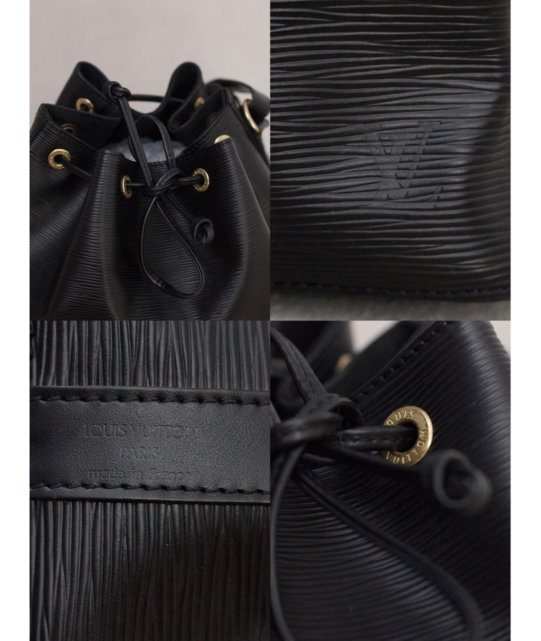 LOUIS VUITTON Черная кожаная сумка с короткими ручками, фото 6