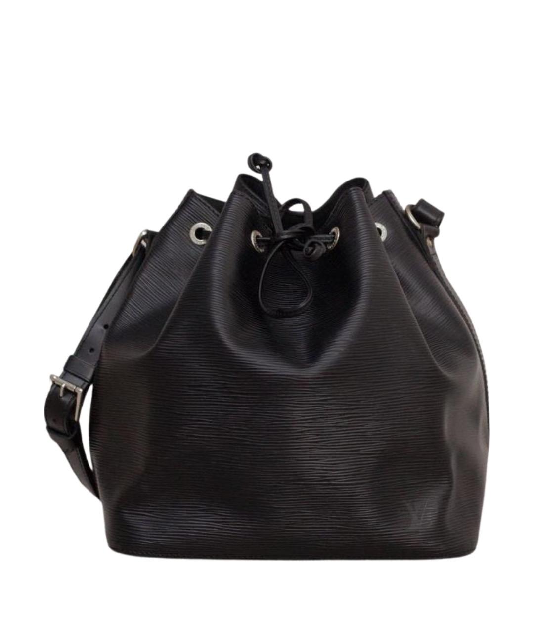 LOUIS VUITTON Черная кожаная сумка с короткими ручками, фото 1