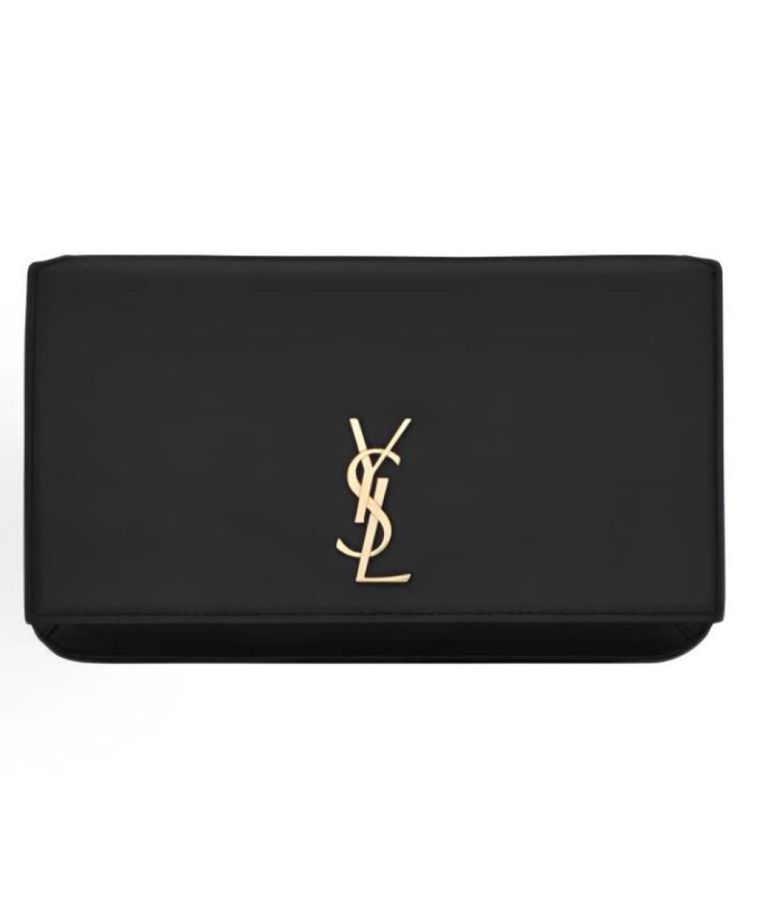 SAINT LAURENT Черная кожаная сумка через плечо, фото 5