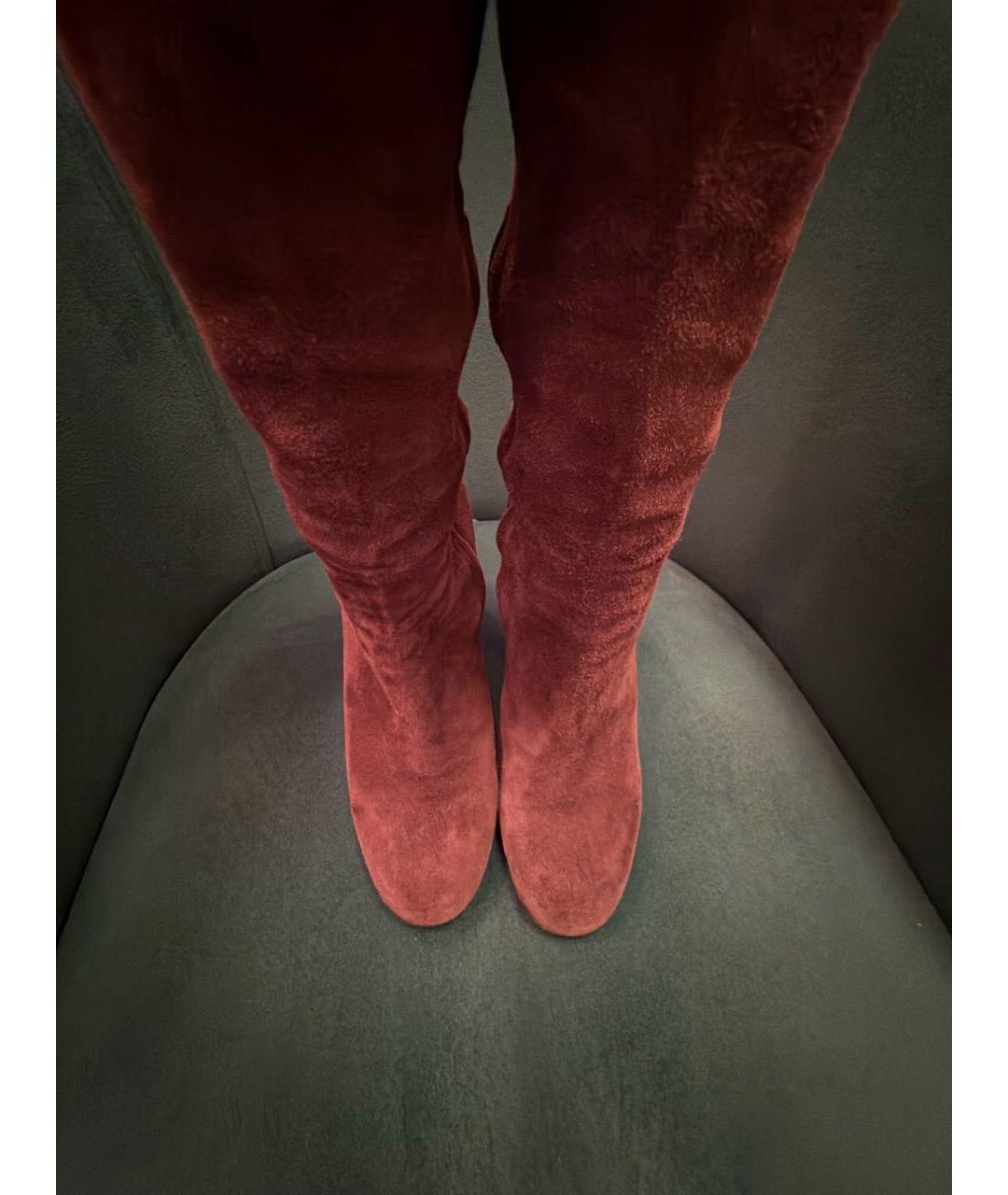 GIANVITO ROSSI Коричневые замшевые сапоги, фото 3