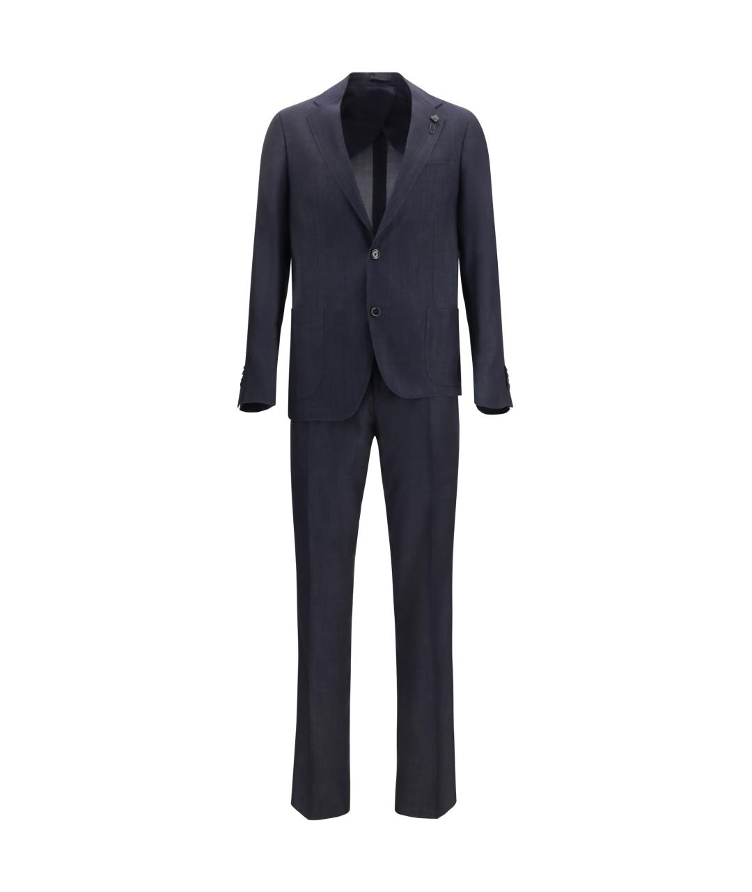LARDINI Темно-синий классический костюм, фото 1