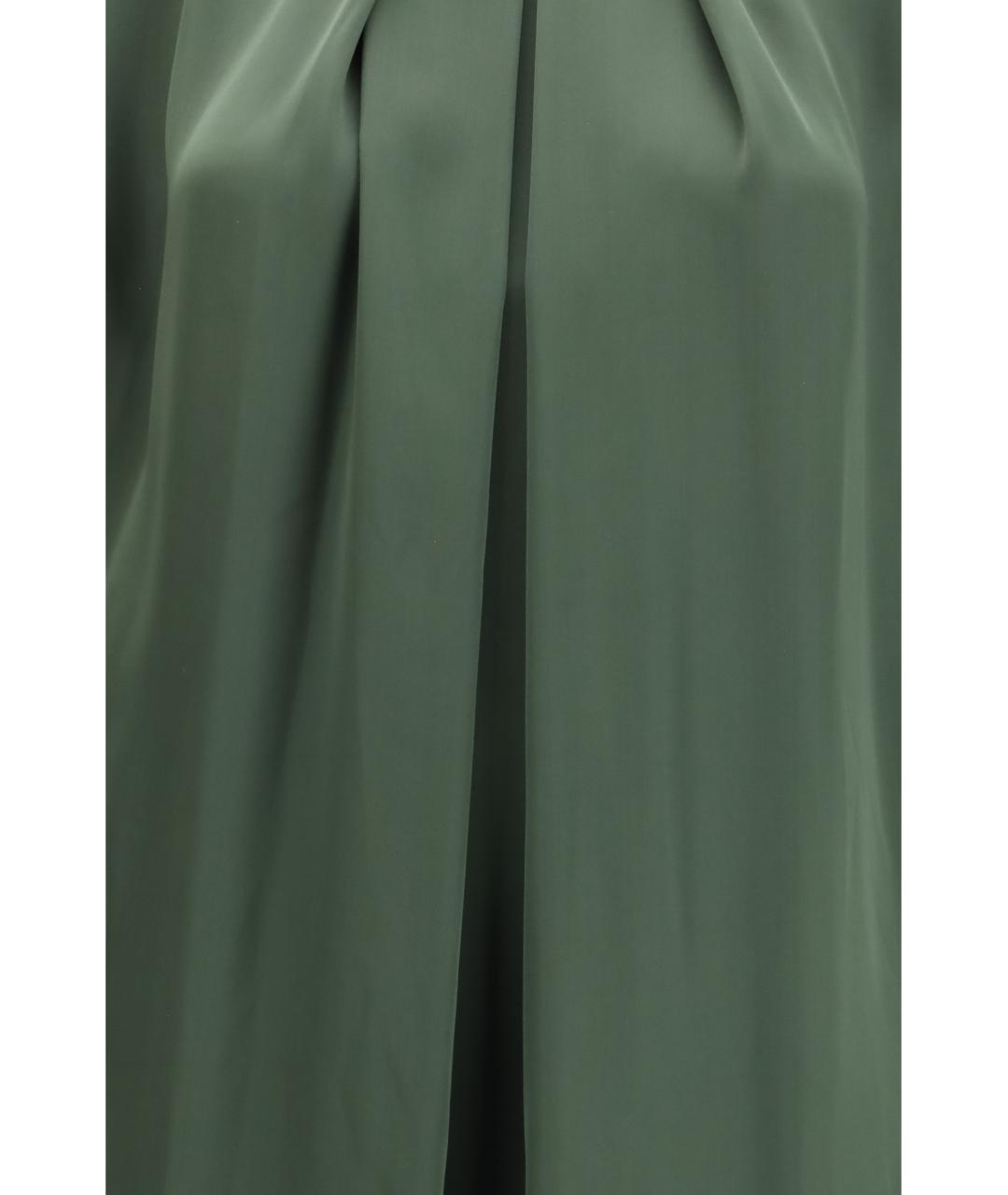 PETAR PETROV Зеленые шелковое вечернее платье, фото 3
