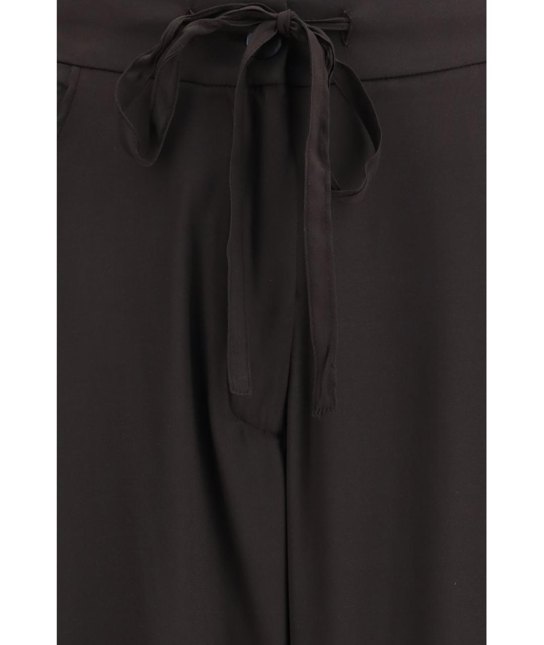 ELLA Коричневые шелковые прямые брюки, фото 3