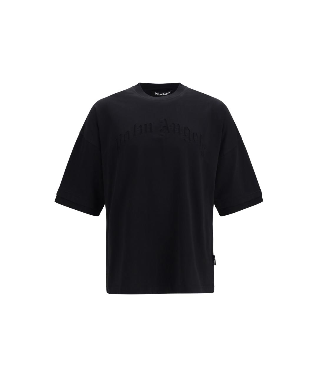 PALM ANGELS Черная хлопковая футболка, фото 4