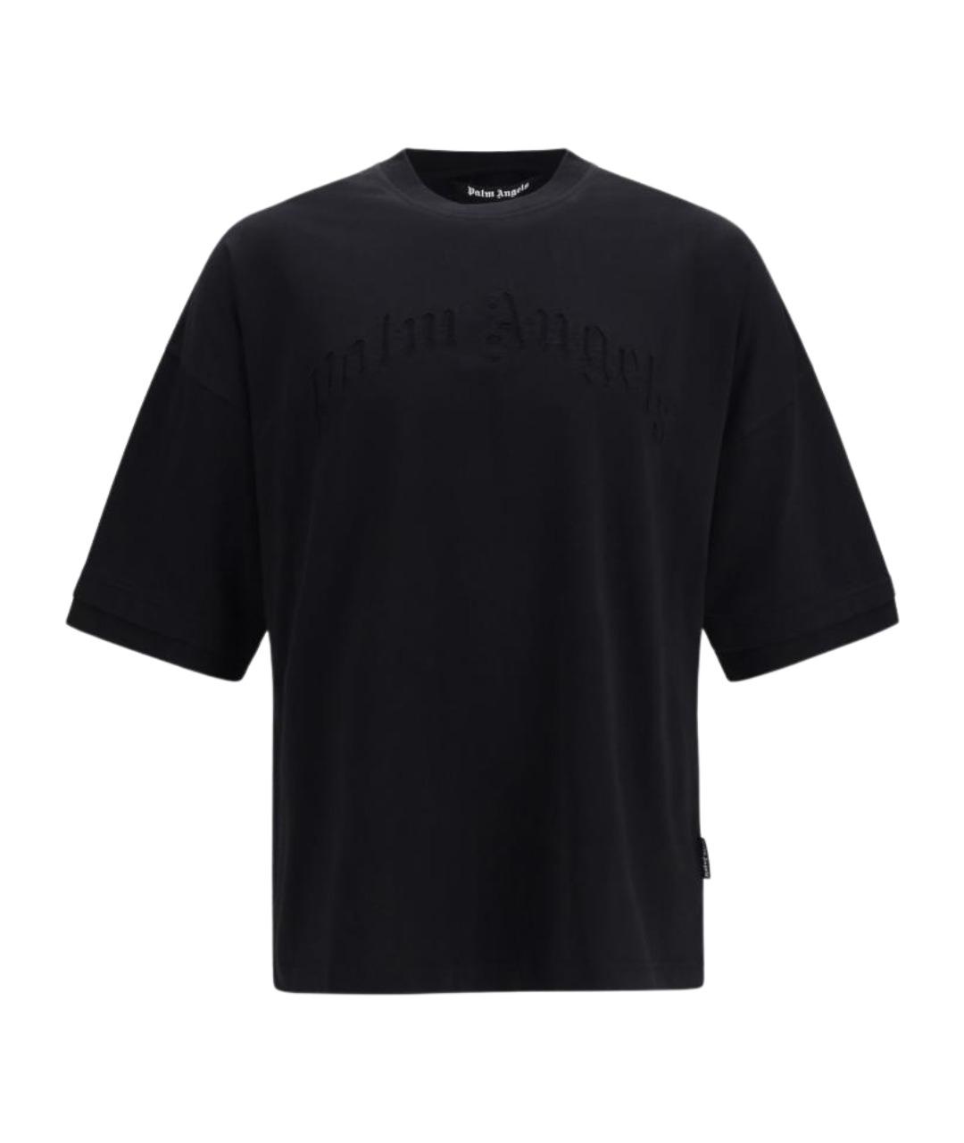 PALM ANGELS Черная хлопковая футболка, фото 1