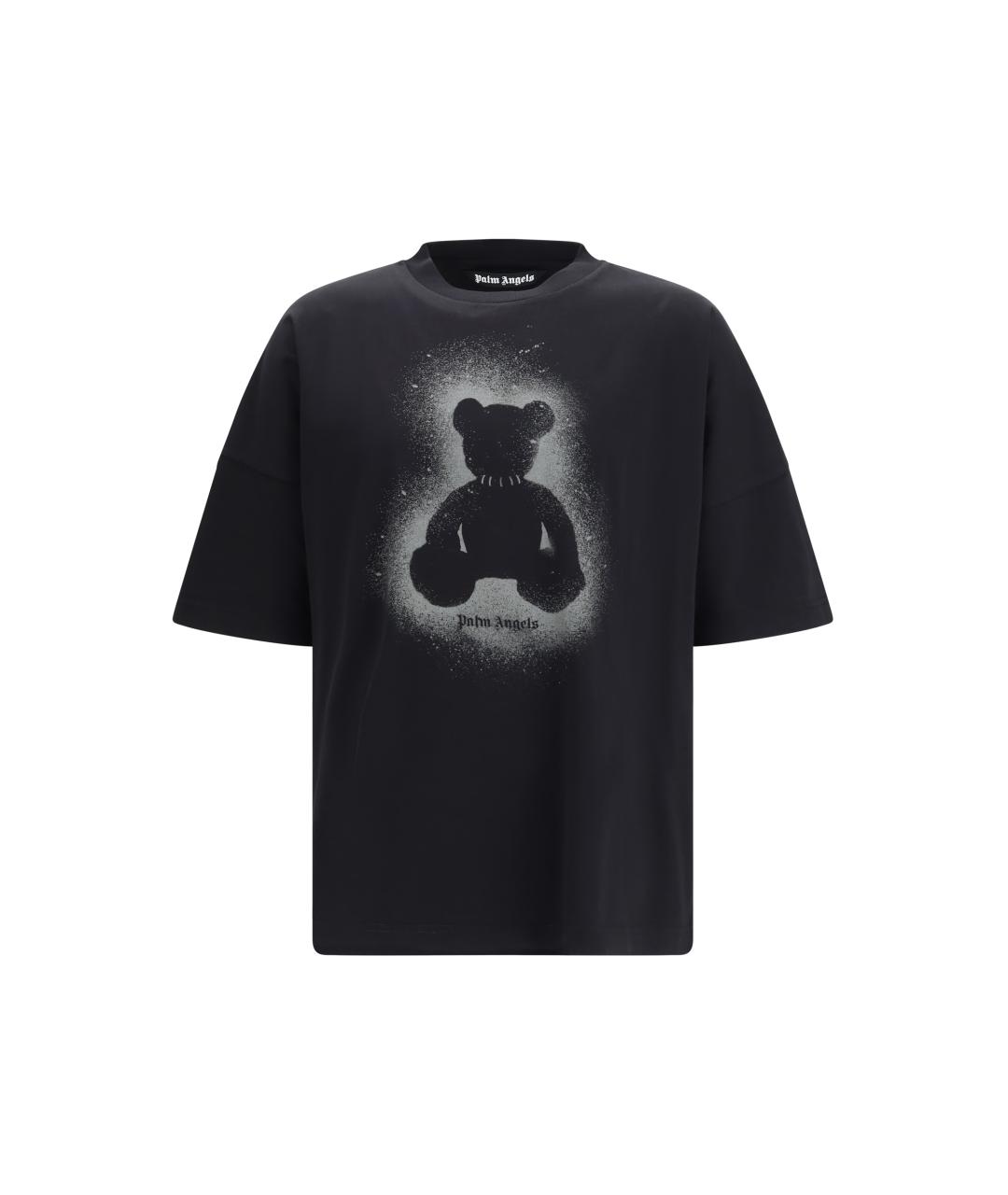 PALM ANGELS Черная хлопковая футболка, фото 4