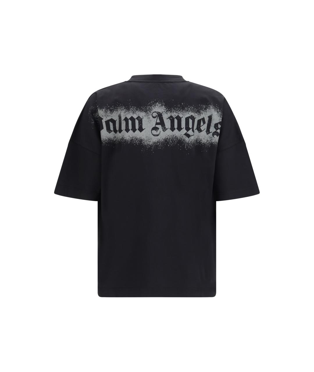 PALM ANGELS Черная хлопковая футболка, фото 2