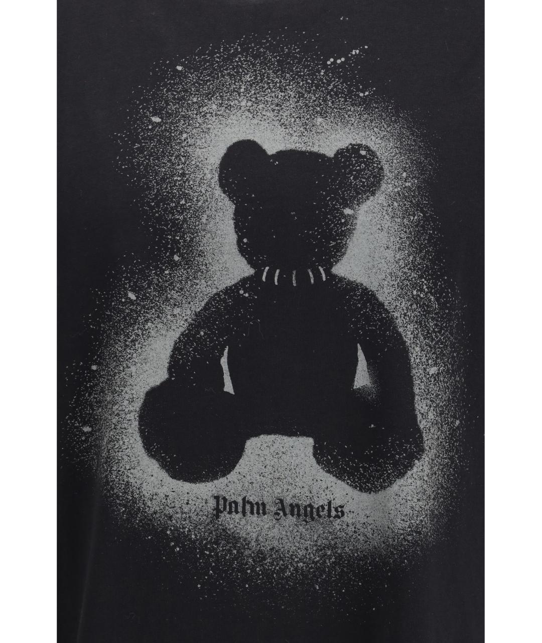PALM ANGELS Черная хлопковая футболка, фото 3
