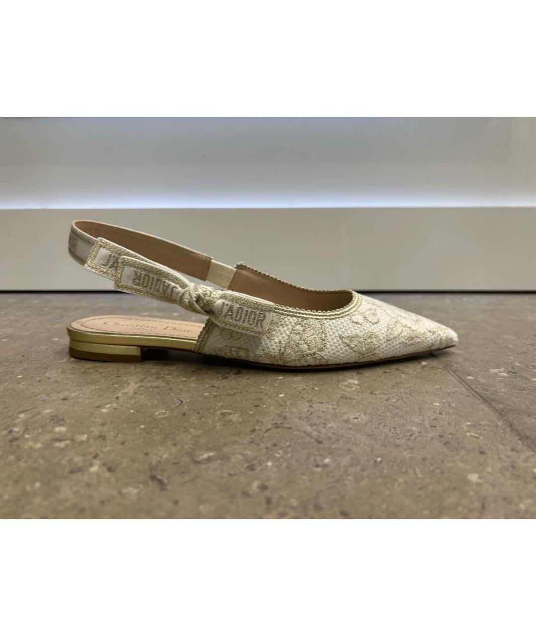 CHRISTIAN DIOR Мульти текстильные лодочки на низком каблуке, фото 8