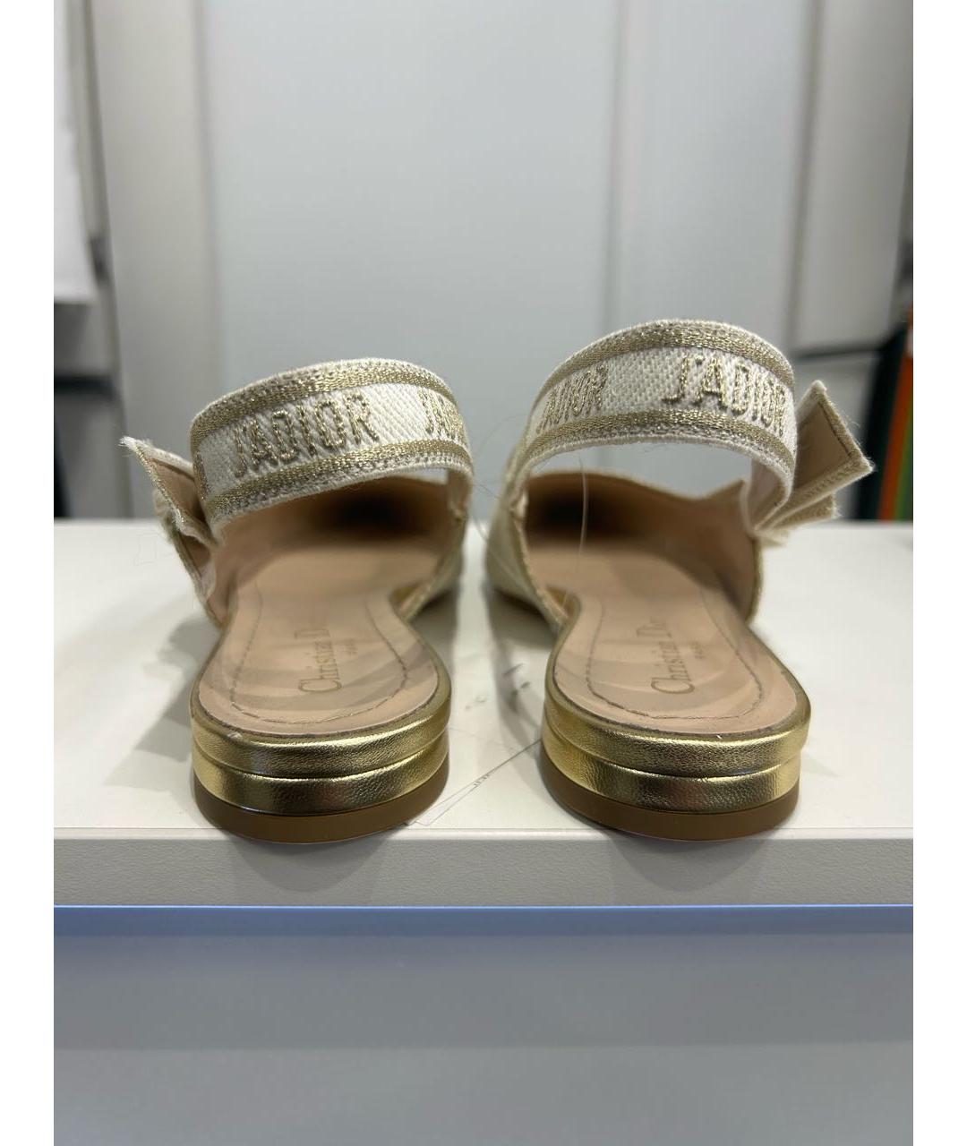 CHRISTIAN DIOR Мульти текстильные лодочки на низком каблуке, фото 4