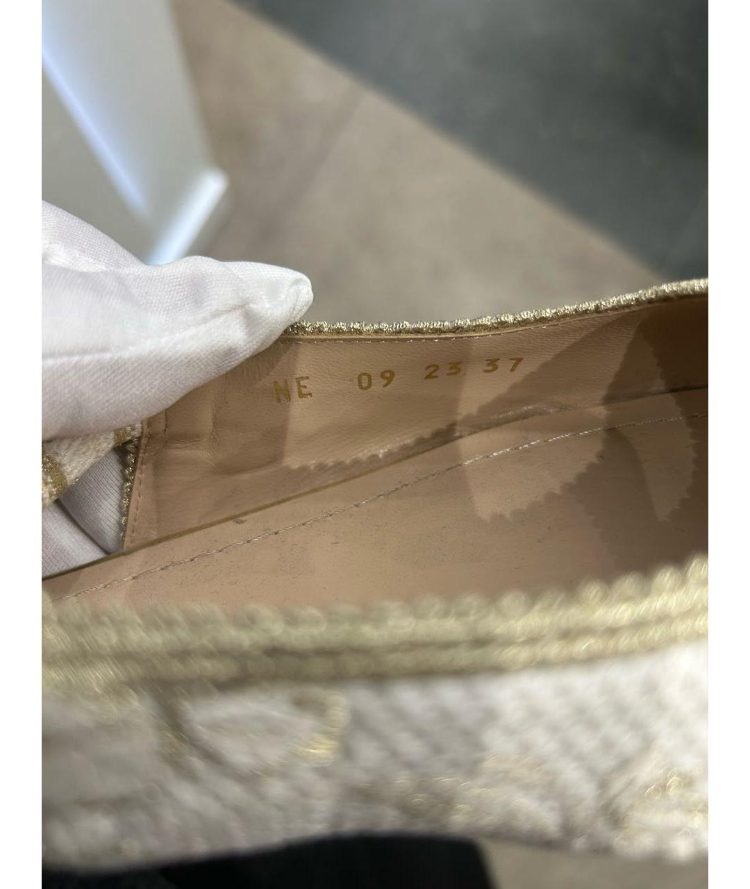 CHRISTIAN DIOR Мульти текстильные лодочки на низком каблуке, фото 5