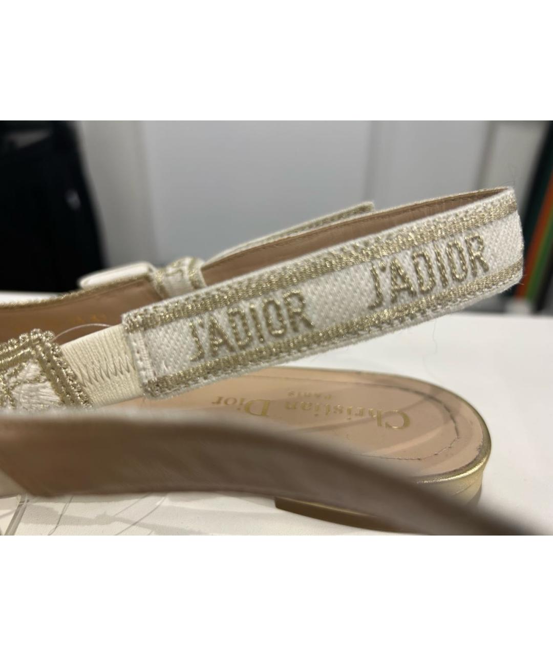 CHRISTIAN DIOR Мульти текстильные лодочки на низком каблуке, фото 6