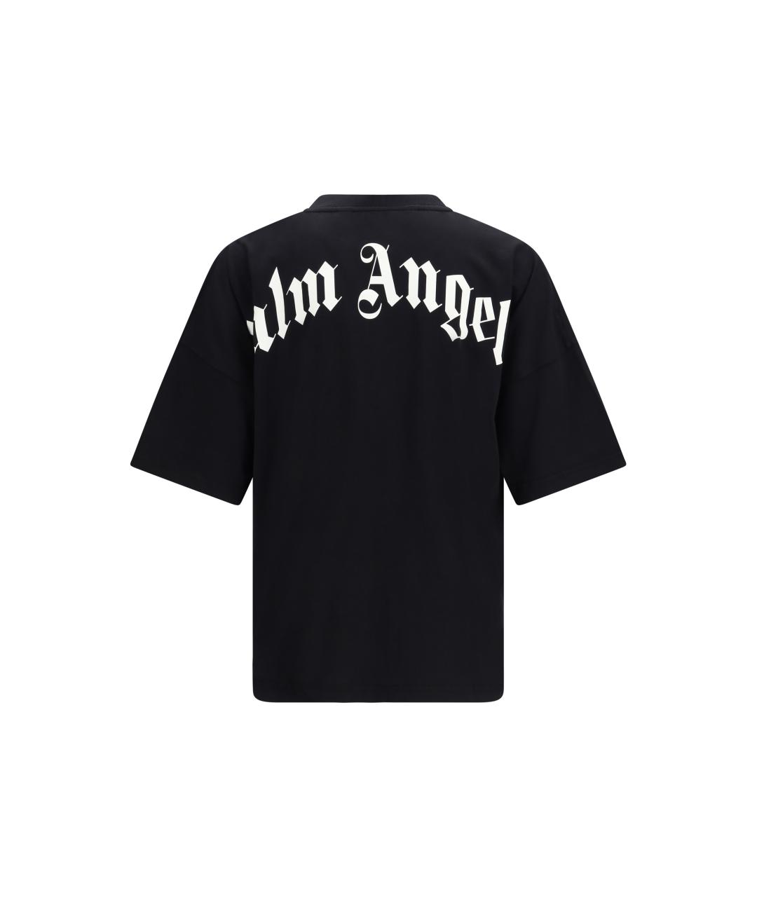 PALM ANGELS Черная хлопковая футболка, фото 2