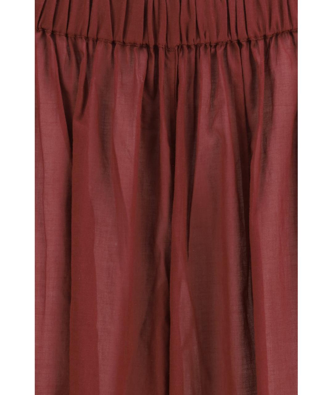 THE ANDAMANE Бордовые хлопковые прямые брюки, фото 3