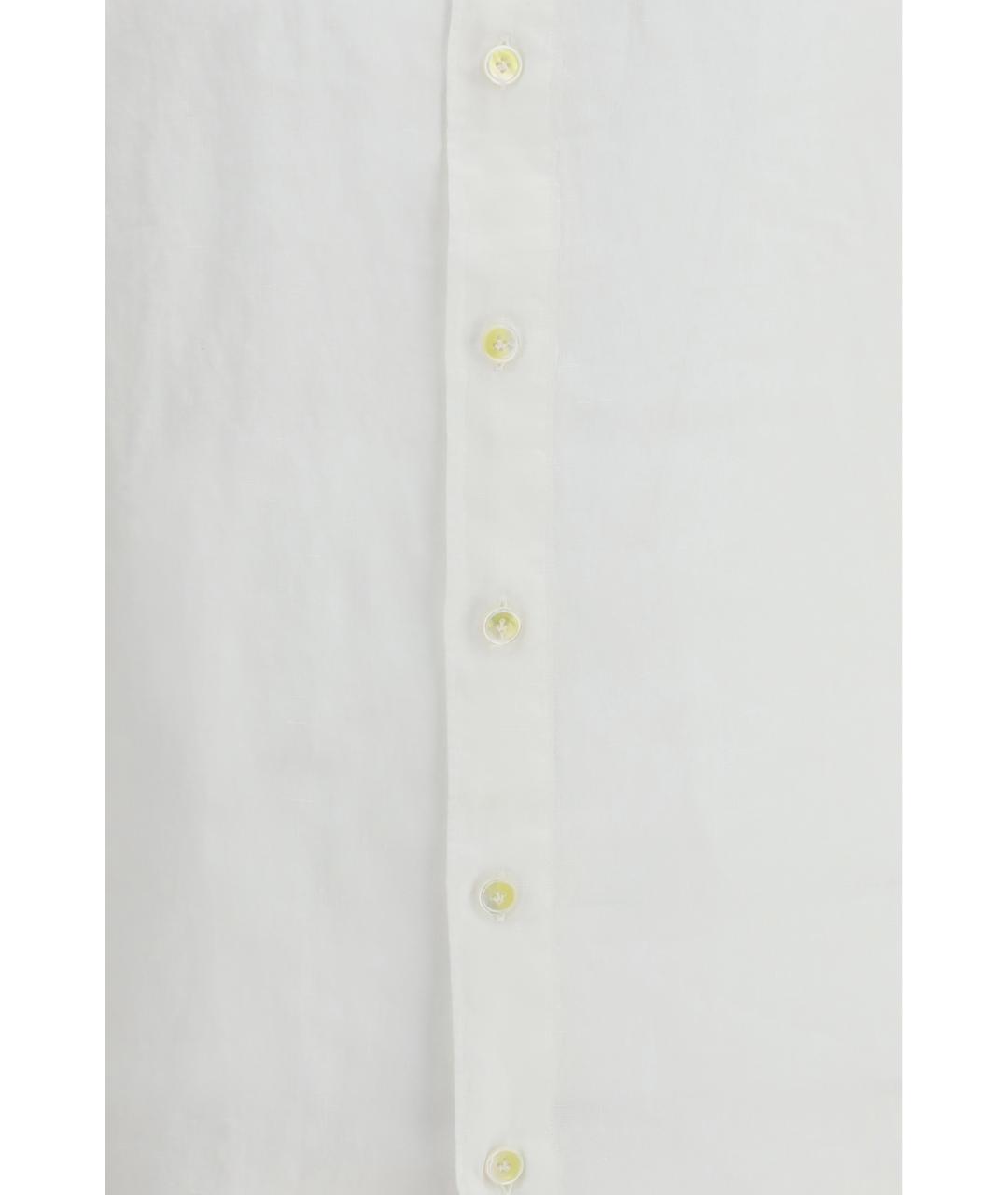 FINAMORE Белая льняная классическая рубашка, фото 3